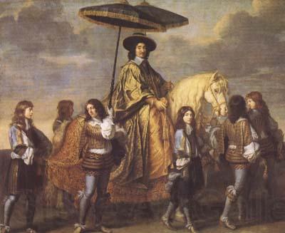 LE BRUN, Charles Chancellor Seguier at the Entry of Louis XIV into Paris in 1660 (mk08) Norge oil painting art